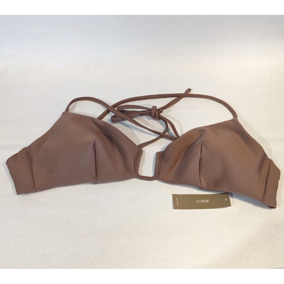 J. Crew Factory Other - J. Crew Mira Bikini Top Classic Sculpt sz XL Smoky Willow Wood CJ786 NWT